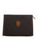 Yves Saint Laurent Womens knit cosmetic bag with zip closure.