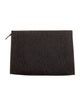 Yves Saint Laurent Womens knit cosmetic bag with zip closure.