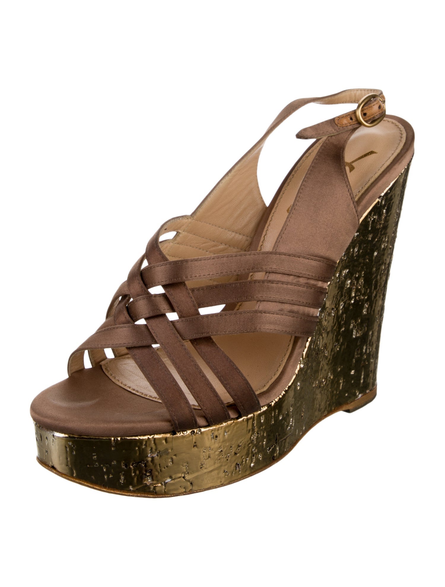 Yves Saint Laurent Satin Slingback Sandals