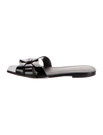 Yves Saint Laurent Patent Leather Slides