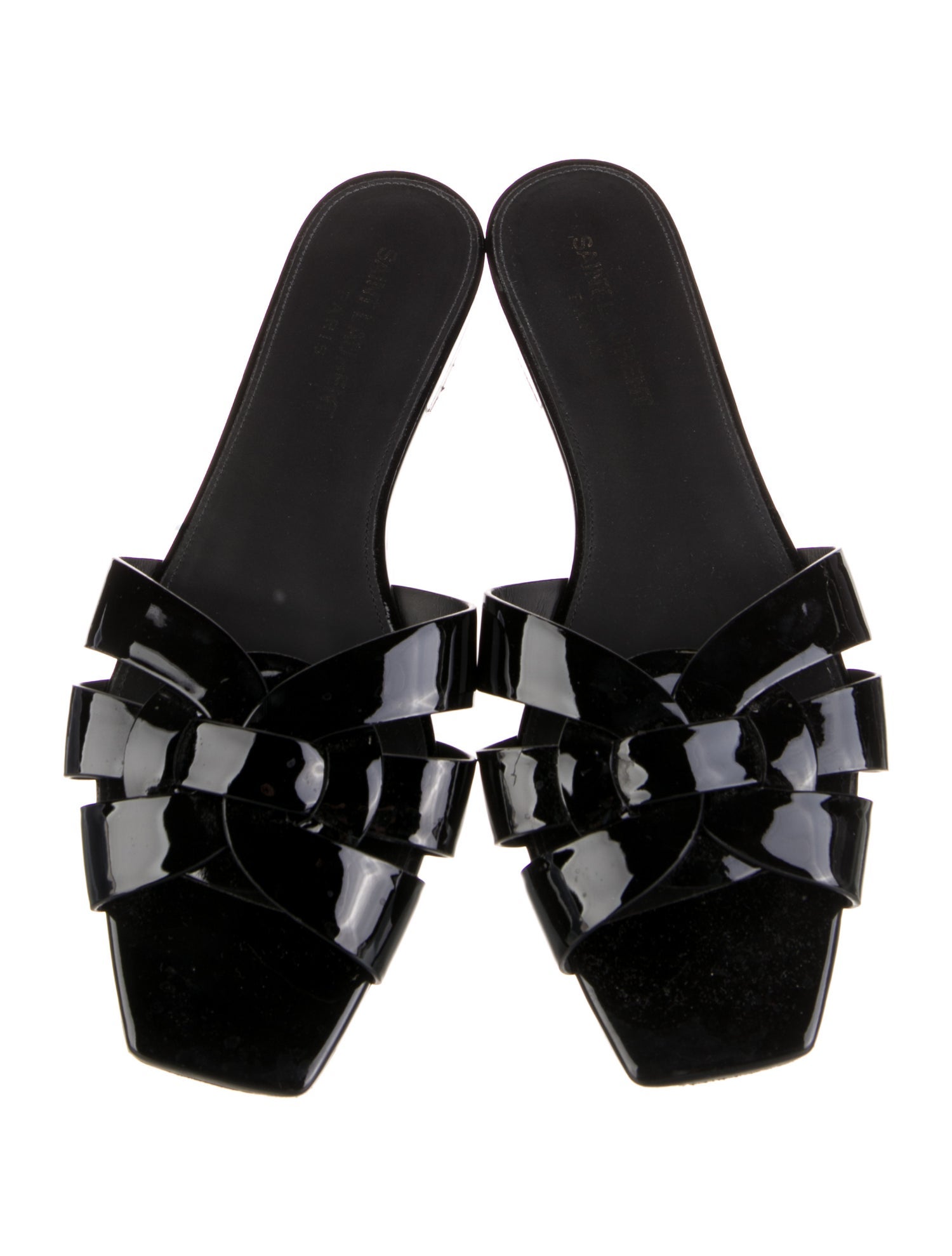 Yves Saint Laurent Patent Leather Slides