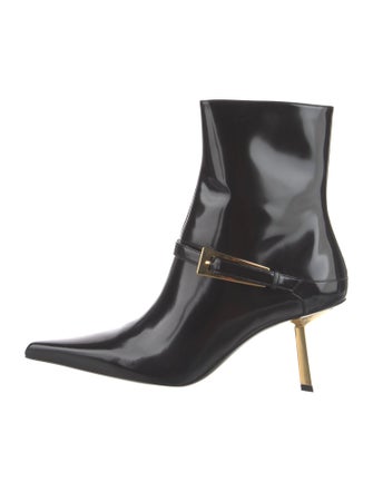 Yves Saint Laurent Leather Moto Boots