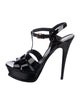 Yves Saint Laurent Patent Leather T-Strap Sandals