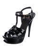Yves Saint Laurent Patent Leather T-Strap Sandals