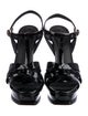 Yves Saint Laurent Patent Leather T-Strap Sandals