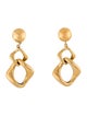 Yves Saint Laurent Link Clip-On Drop Earrings