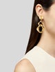 Yves Saint Laurent Link Clip-On Drop Earrings