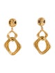 Yves Saint Laurent Link Clip-On Drop Earrings