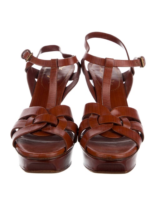 Yves Saint Laurent Leather T-Strap Sandals