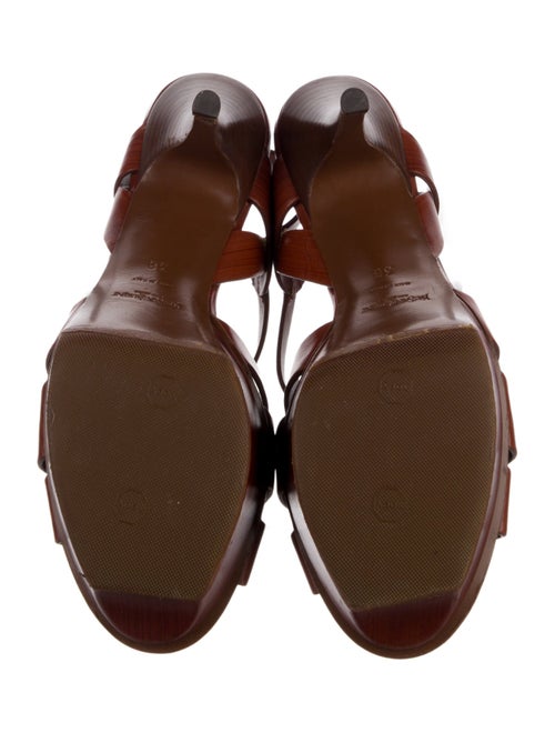 Yves Saint Laurent Leather T-Strap Sandals