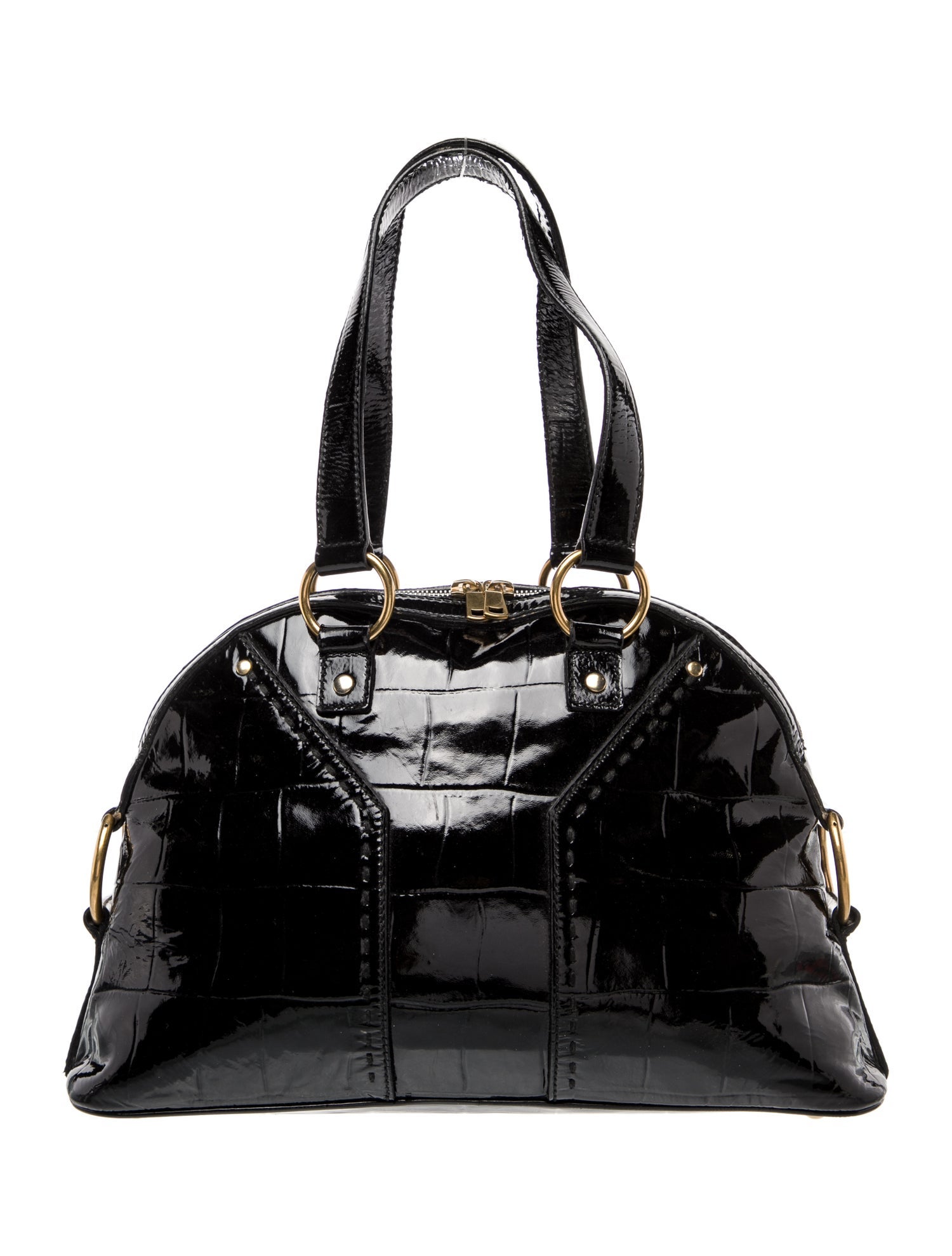 Yves Saint Laurent Patent Leather Top Handle Bag