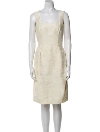 Yves Saint Laurent Scoop Neck Knee-Length Dress