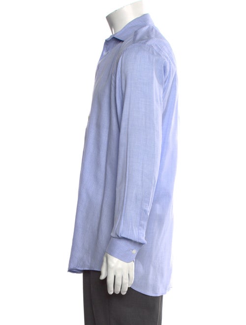 Yves Saint Laurent 2012 Plaid Print Dress Shirt