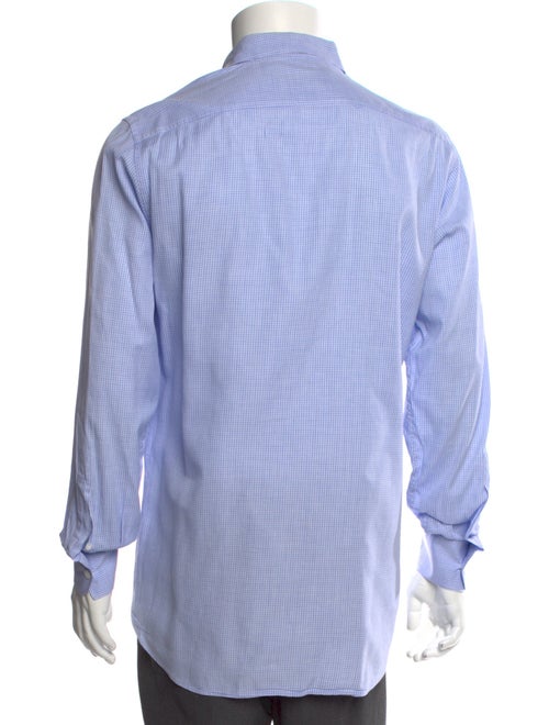 Yves Saint Laurent 2012 Plaid Print Dress Shirt