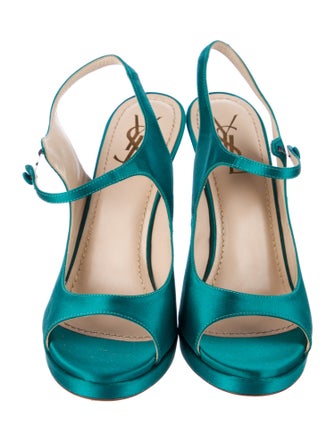 Yves Saint Laurent Satin Slingback Sandals
