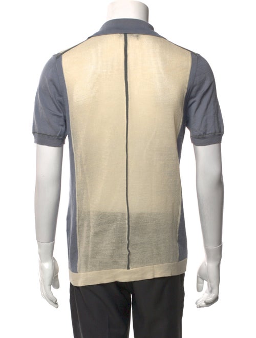 Yves Saint Laurent Virgin Wool Colorblock Pattern Shirt