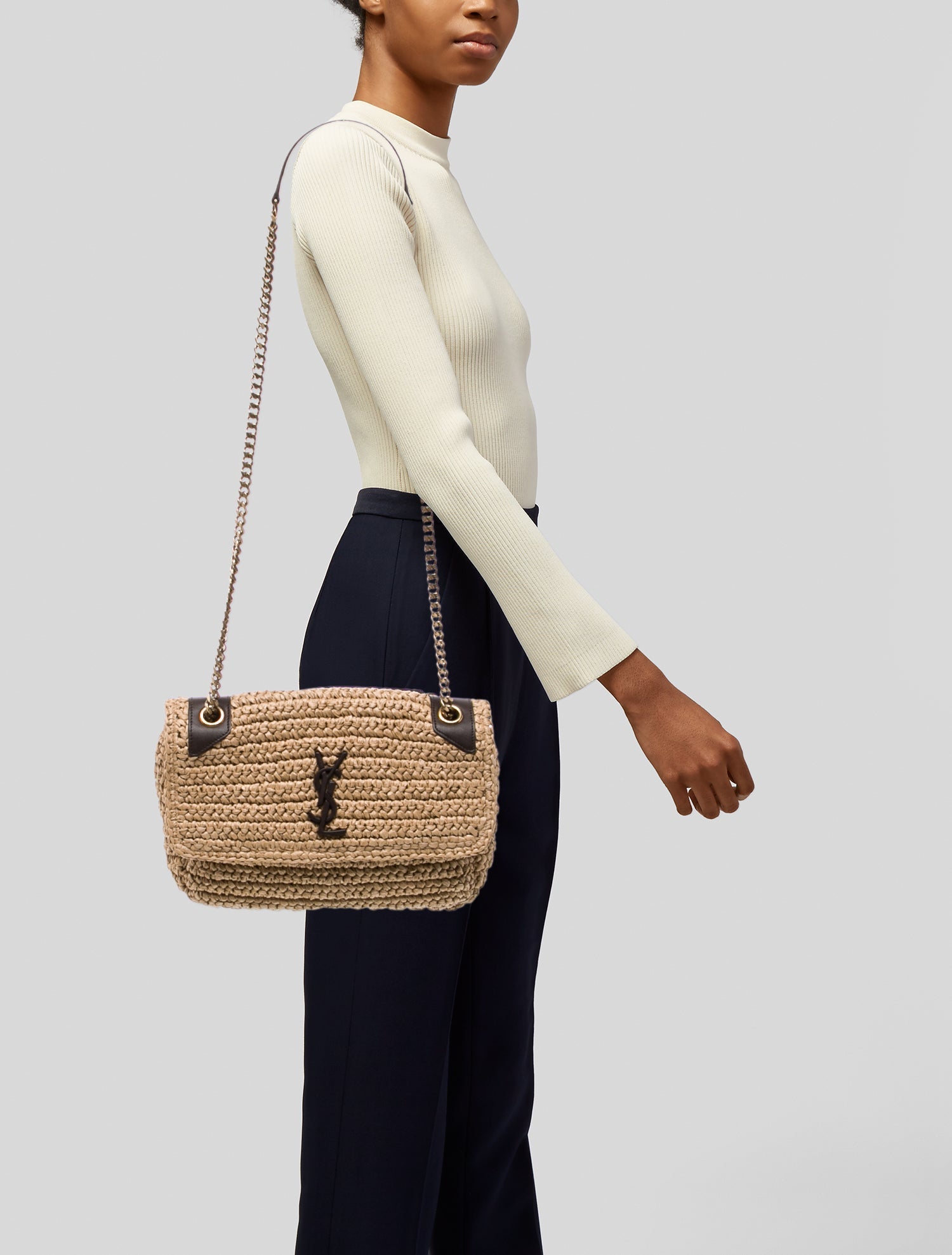 Saint Laurent Raffia Niki Medium