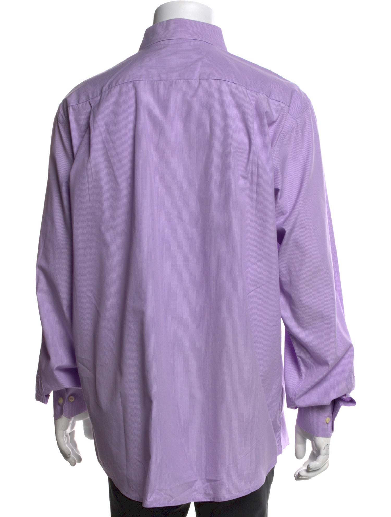 Yves Saint Laurent Striped Long Sleeve Dress Shirt