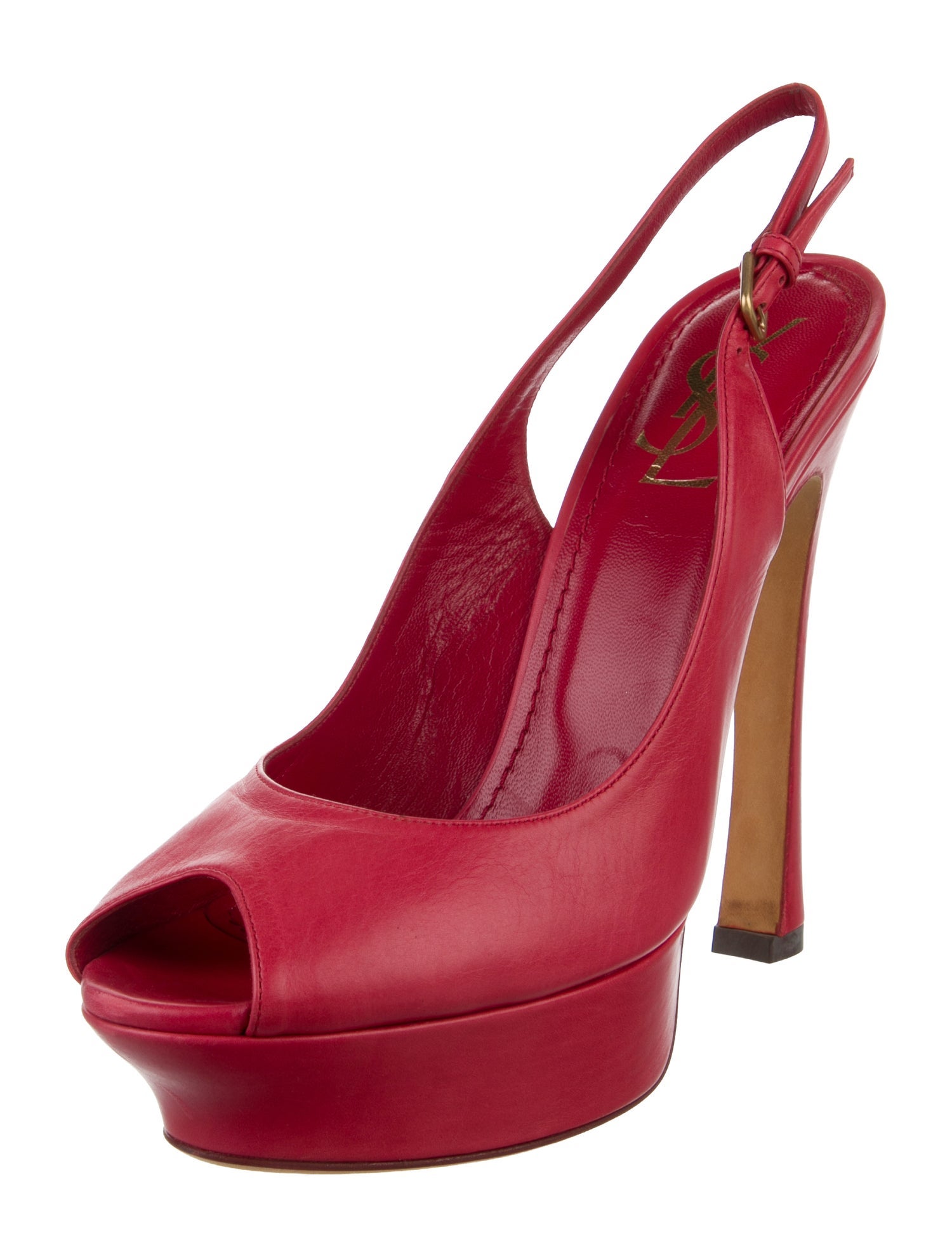 Yves Saint Laurent Leather Slingback Pumps
