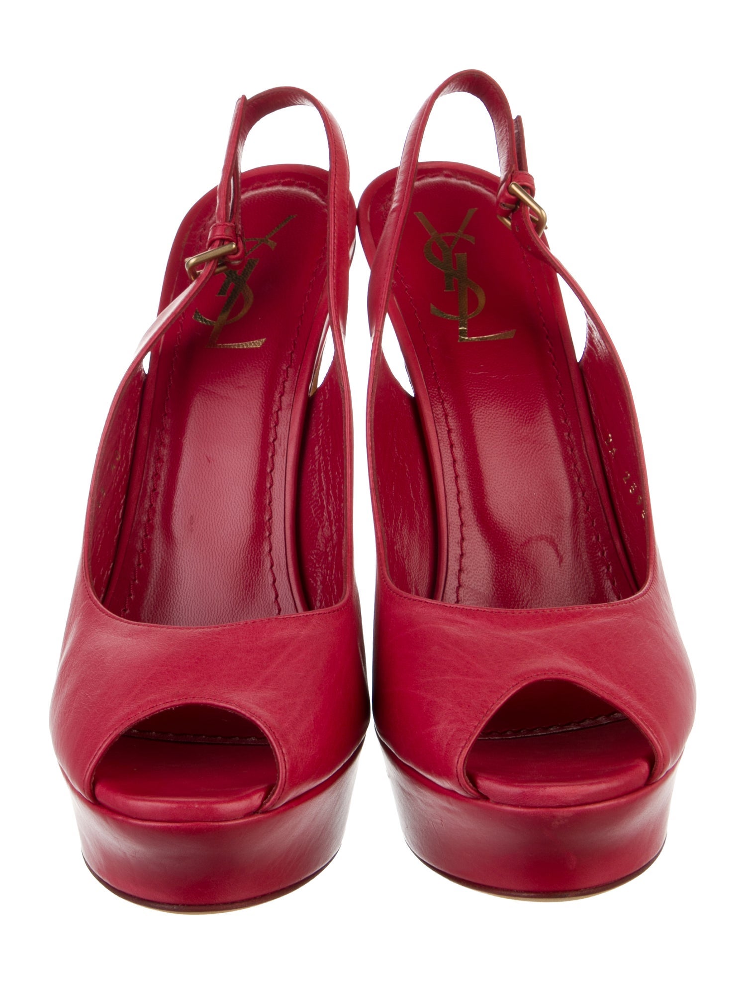Yves Saint Laurent Leather Slingback Pumps