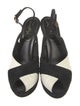 Yves Saint Laurent Suede Leather Trim Embellishment Slingback Sandals