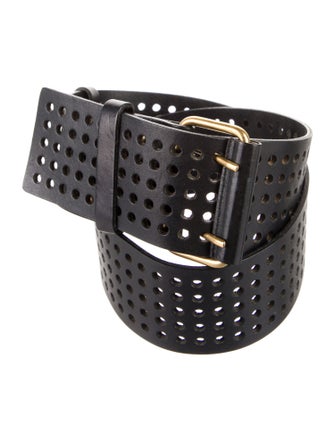 Yves Saint Laurent Wide Leather Waist Belt