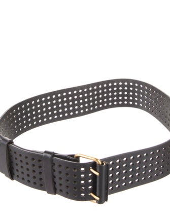 Yves Saint Laurent Wide Leather Waist Belt