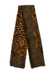 Yves Saint Laurent Wool Animal Print Scarf