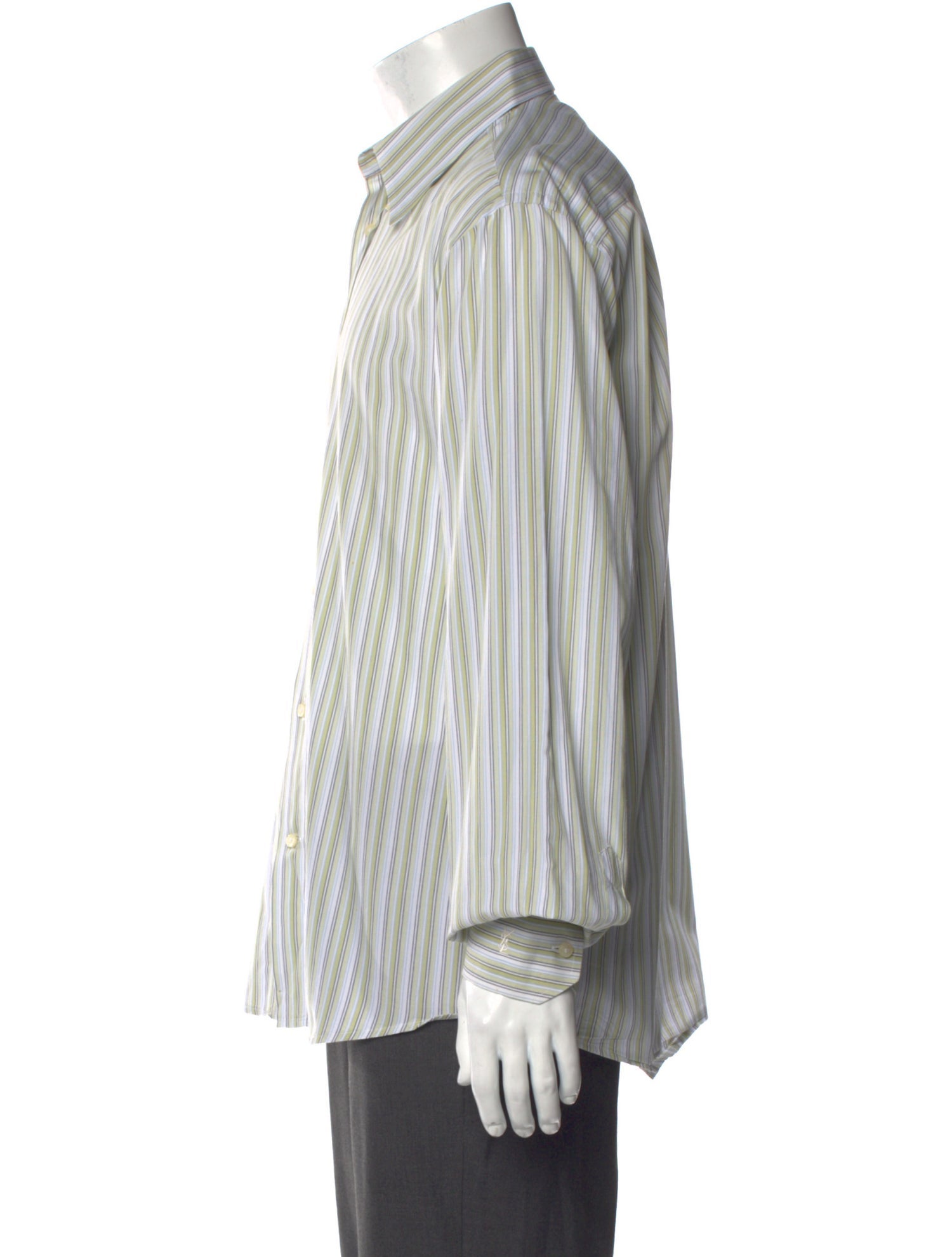 Yves Saint Laurent Striped Long Sleeve Shirt