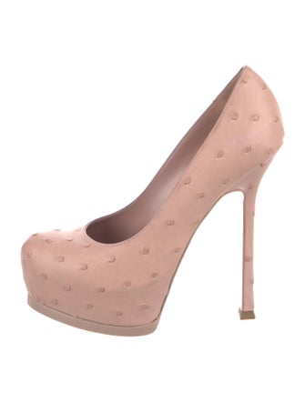 Yves Saint Laurent Ostrich Pumps