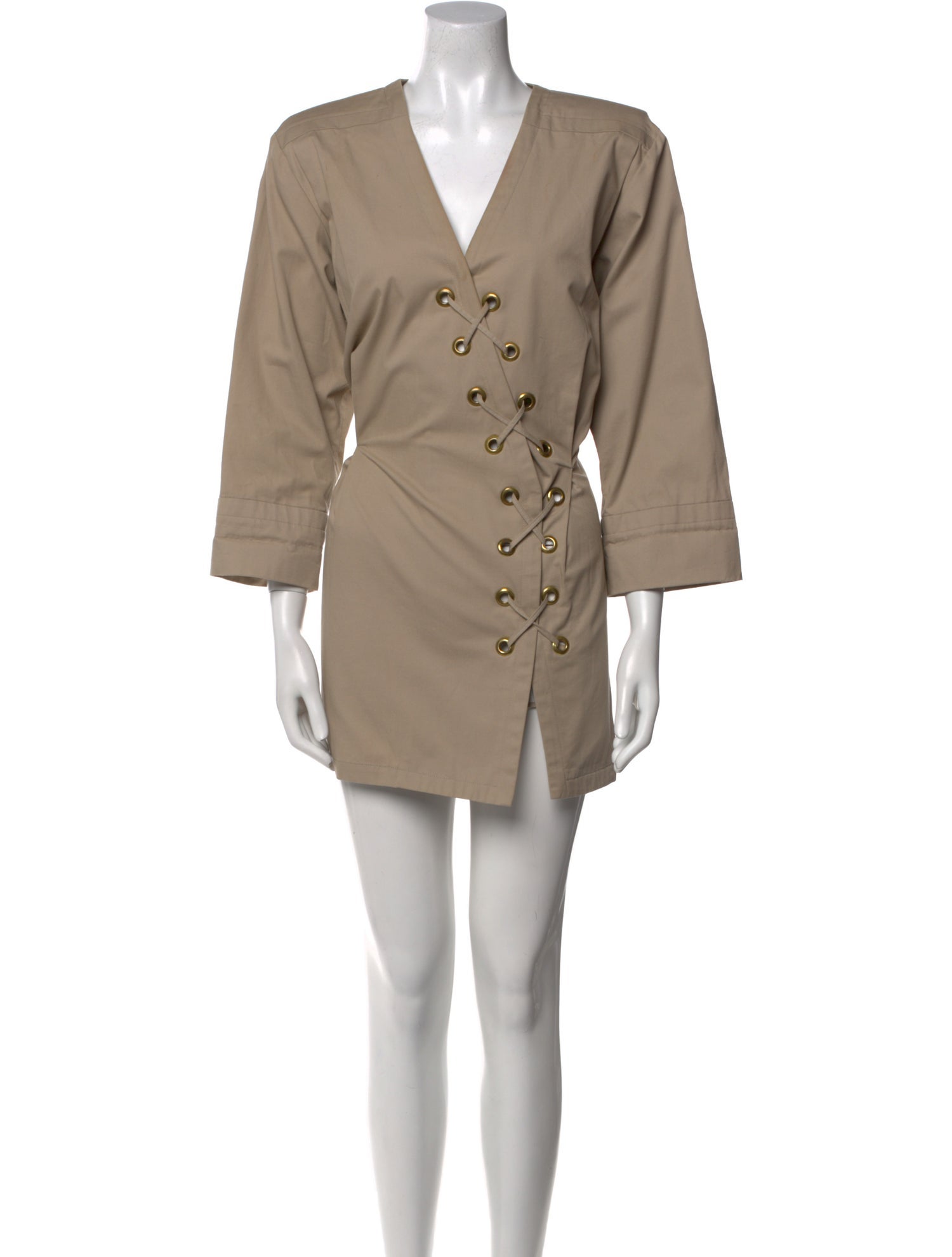 Yves Saint Laurent V-Neck Mini Dress