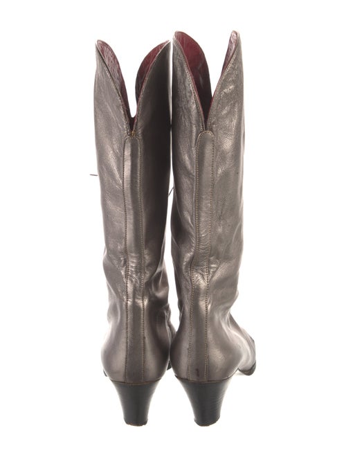 Yves Saint Laurent Leather Lace-Up Boots