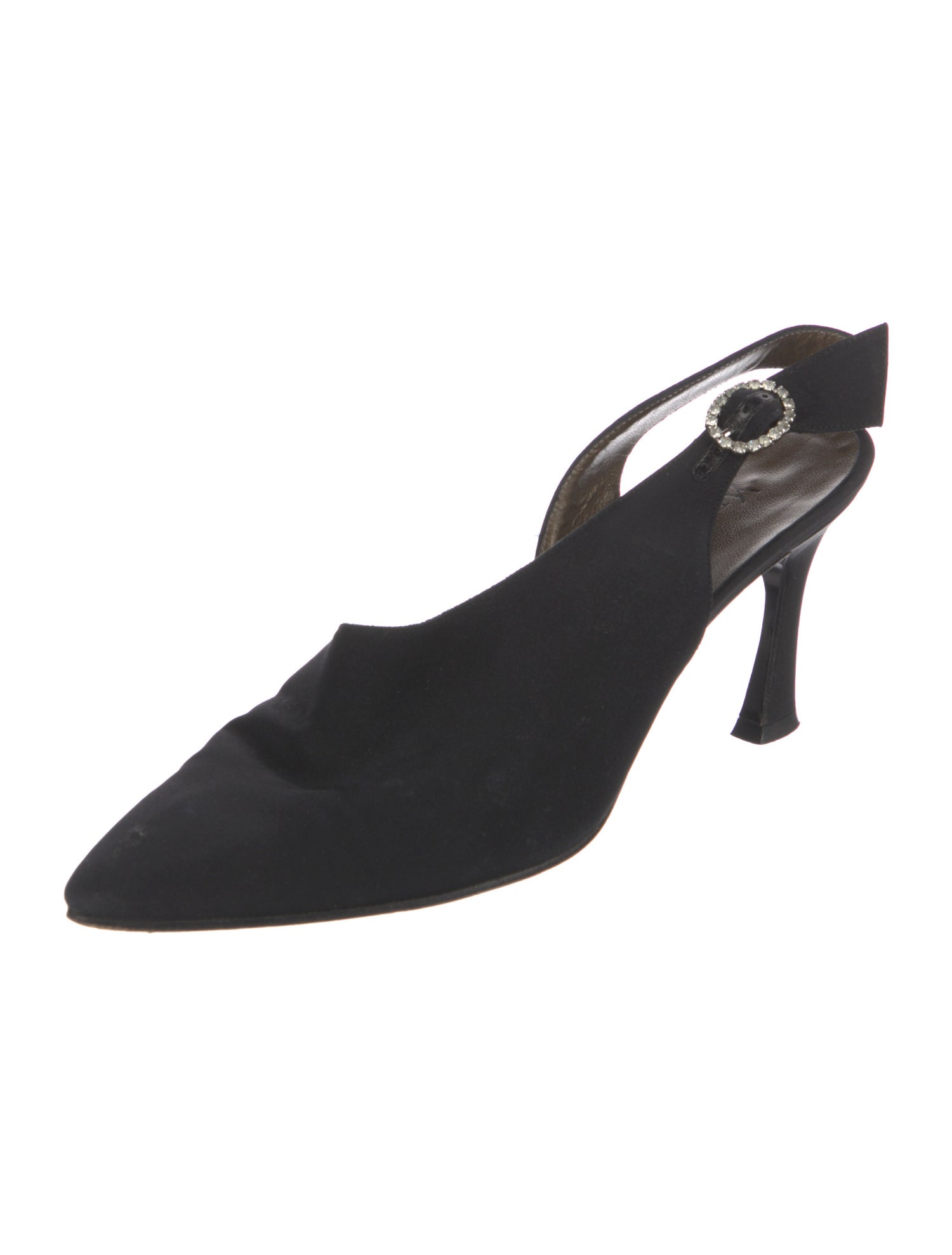 Yves Saint Laurent Vintage Suede Slingback Pumps