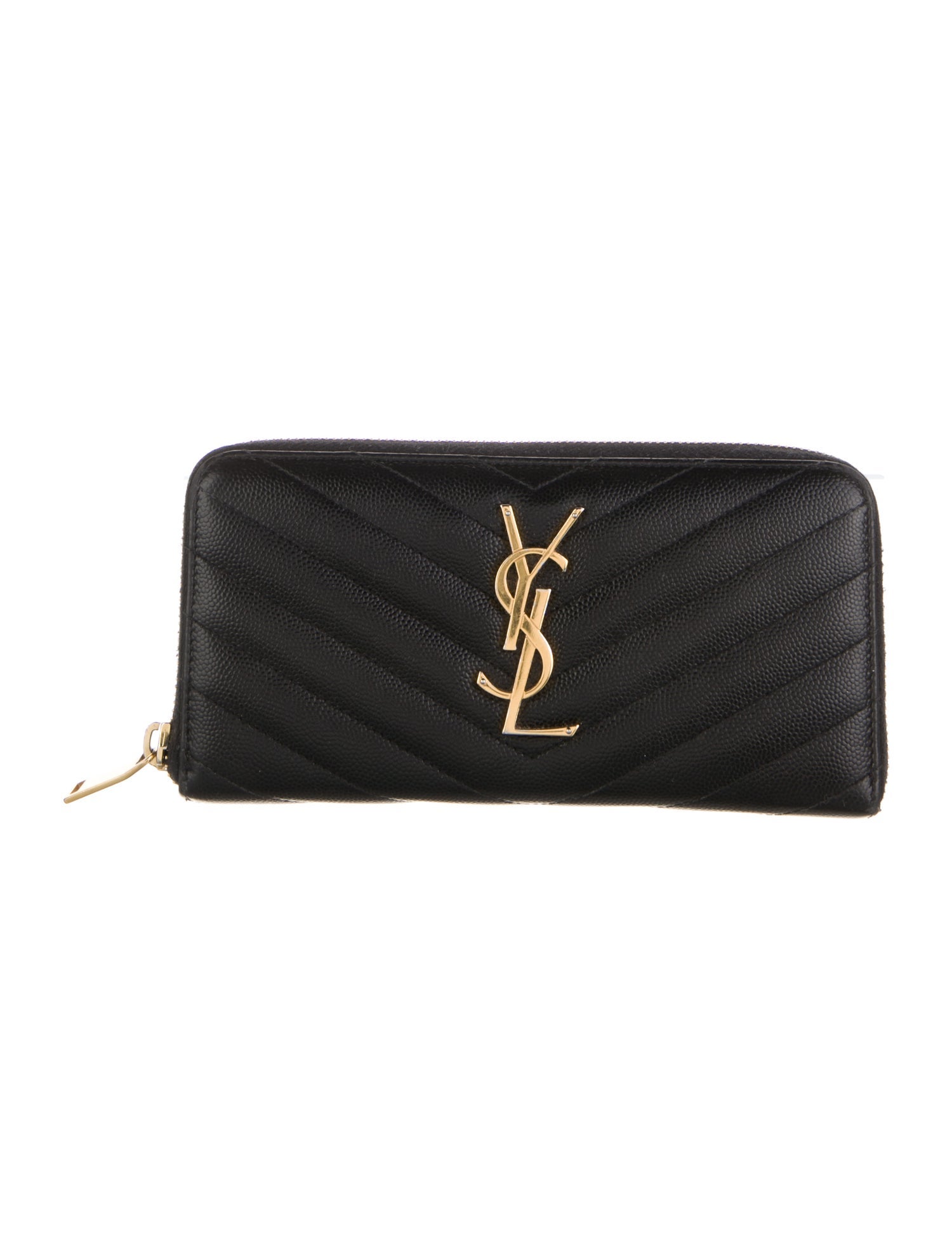 Saint Laurent YSL Monogram Large Zip Signature Logo Continental Wallet