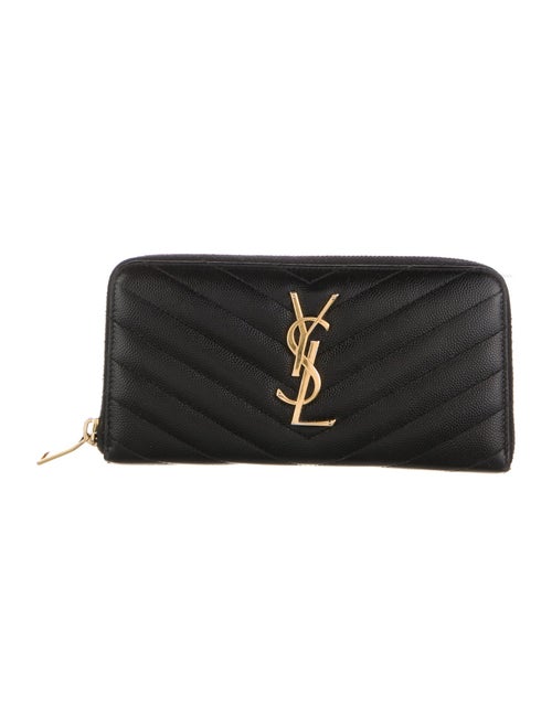 Saint Laurent YSL Monogram Large Zip Signature Logo Continental Wallet