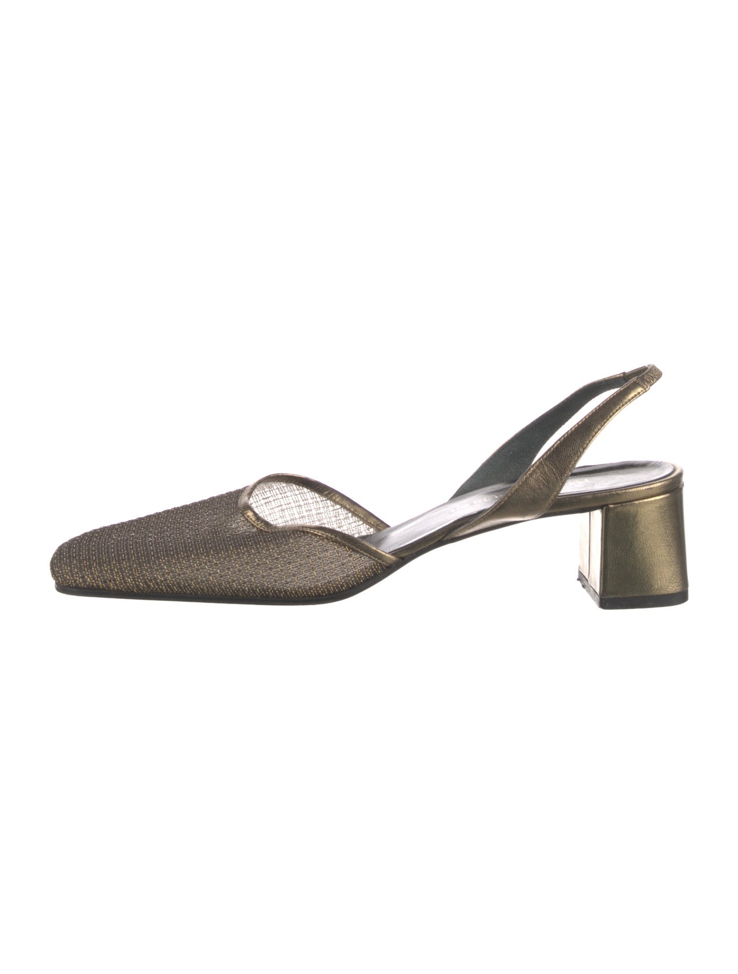 Yves Saint Laurent Vintage Mesh Slingback Pumps