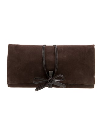 Yves Saint Laurent Rive Gauche Suede Clutch