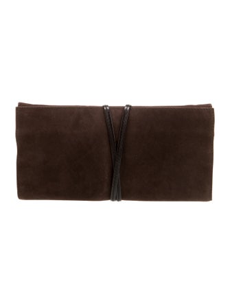 Yves Saint Laurent Rive Gauche Suede Clutch