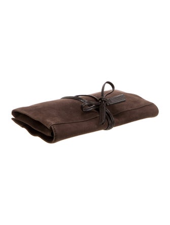 Yves Saint Laurent Rive Gauche Suede Clutch