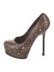 Yves Saint Laurent Rive Gauche Python Animal Print Pumps