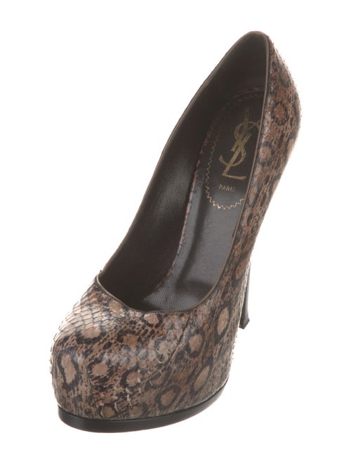 Yves Saint Laurent Rive Gauche Python Animal Print Pumps