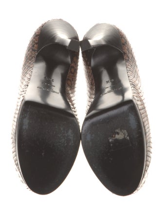Yves Saint Laurent Rive Gauche Python Animal Print Pumps