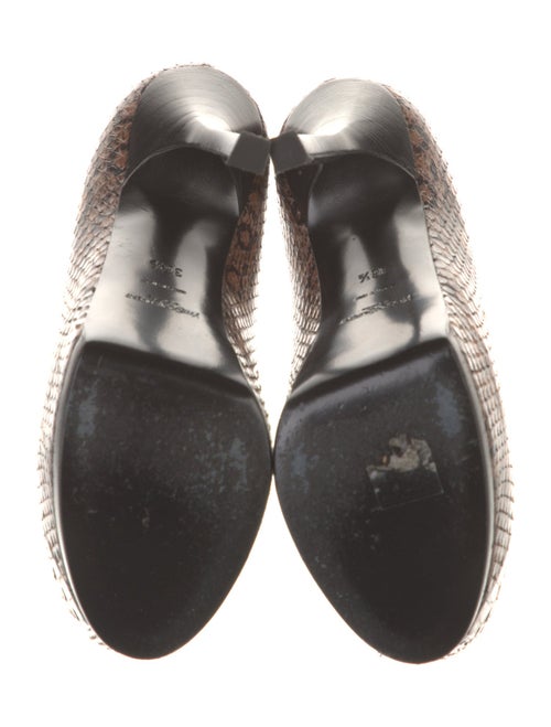 Yves Saint Laurent Rive Gauche Python Animal Print Pumps