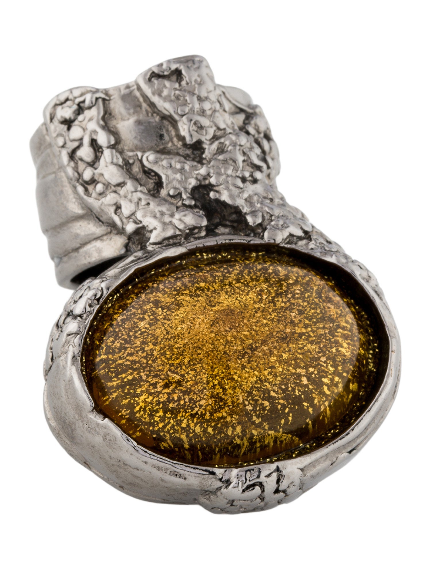 Yves Saint Laurent Glass Arty Cocktail Ring