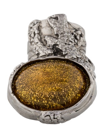 Yves Saint Laurent Glass Arty Cocktail Ring