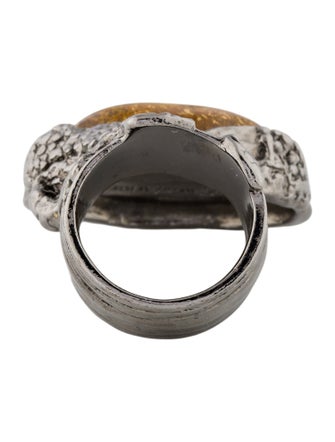 Yves Saint Laurent Glass Arty Cocktail Ring