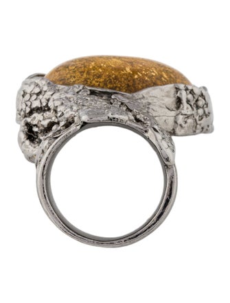 Yves Saint Laurent Glass Arty Cocktail Ring