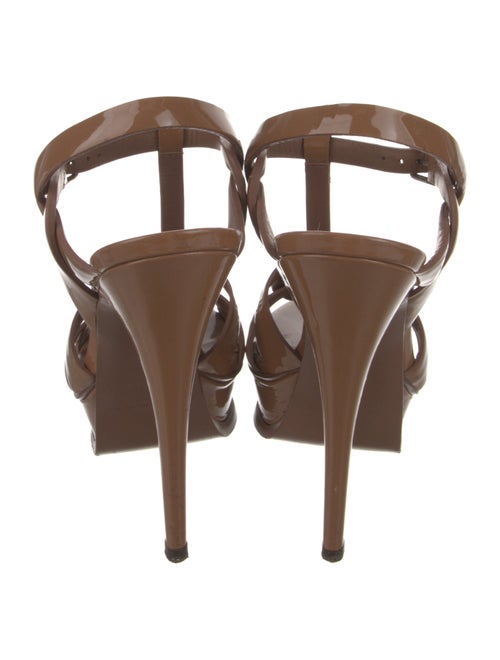 Yves Saint Laurent Patent Leather T-Strap Sandals