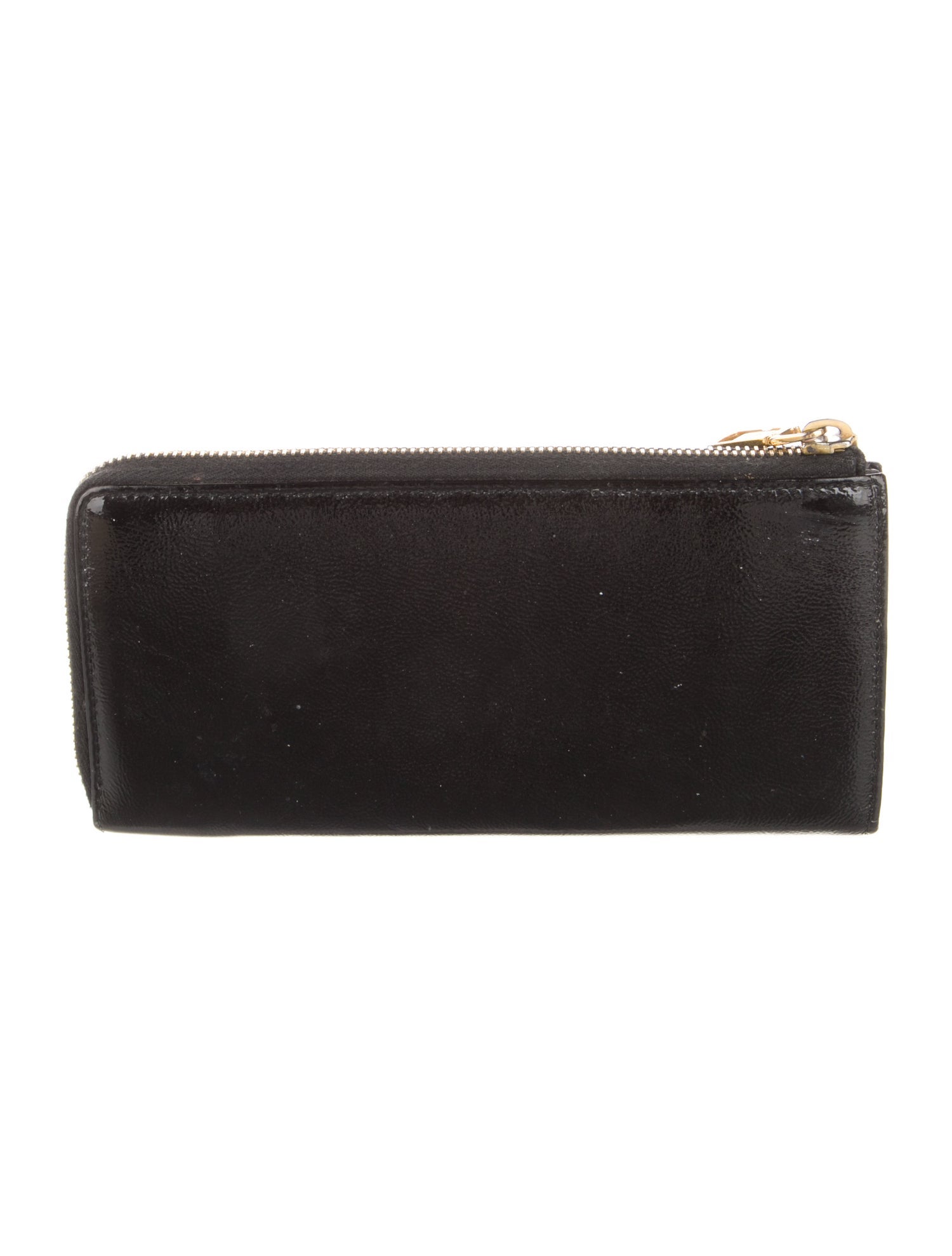 Yves Saint Laurent Patent Leather Continental Wallet