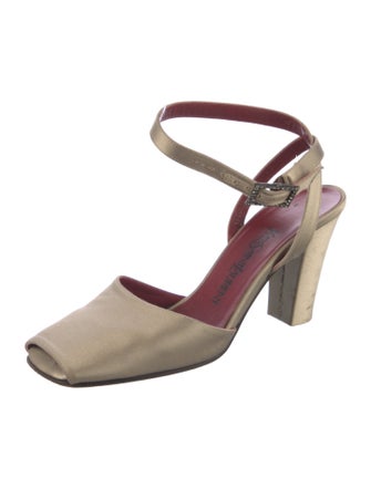 Yves Saint Laurent Satin Crystal Embellishments D'Orsay Pumps
